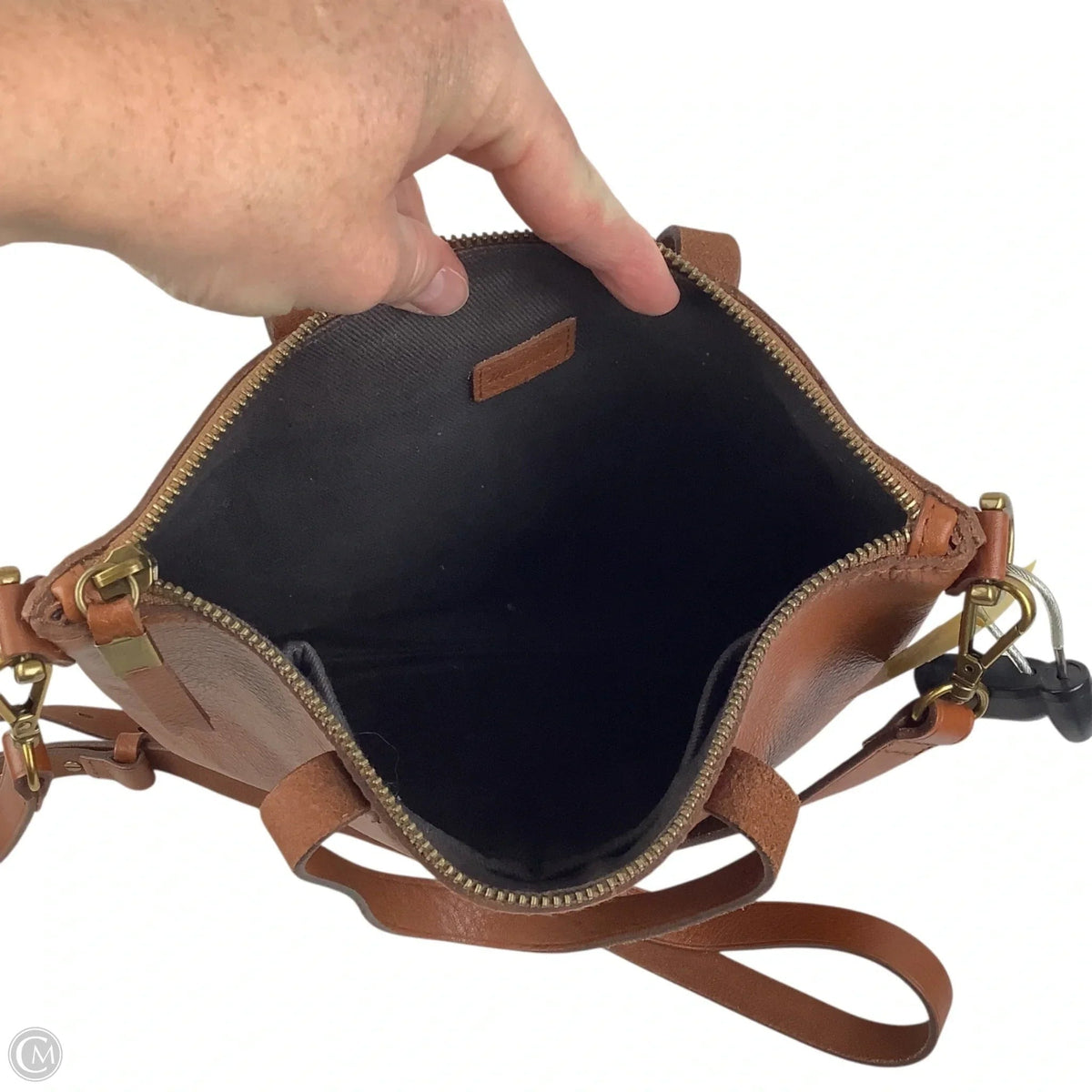 Handbag Leather By Madewell, Size: Small