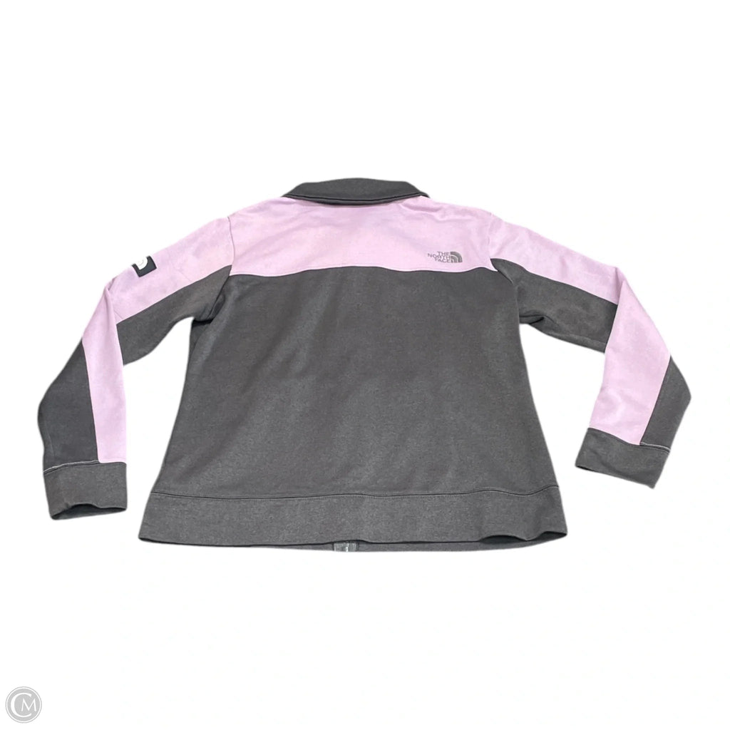 Jacket Fleece By The North Face In Grey & Purple, Size: Xl