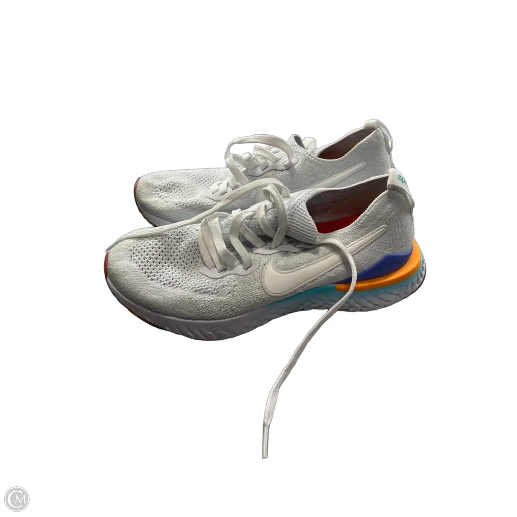 Shoes Athletic By Nike In Grey & Orange, Size: 8.5