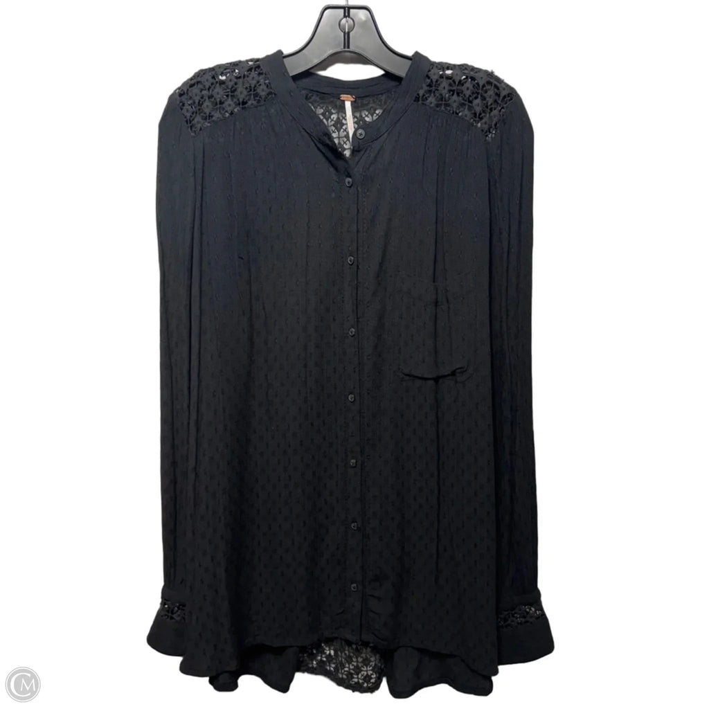 Top Long Sleeve By Free People In Black, Size: M