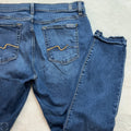 Jeans Skinny By 7 For All Mankind In Blue Denim, Size: 10