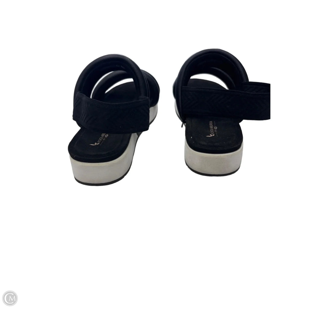 Sandals Heels Platform By Koolaburra By Ugg In Black & White, Size: 9