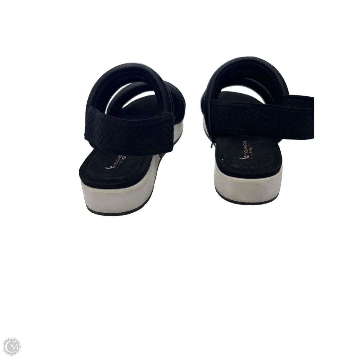 Sandals Heels Platform By Koolaburra By Ugg In Black & White, Size: 9