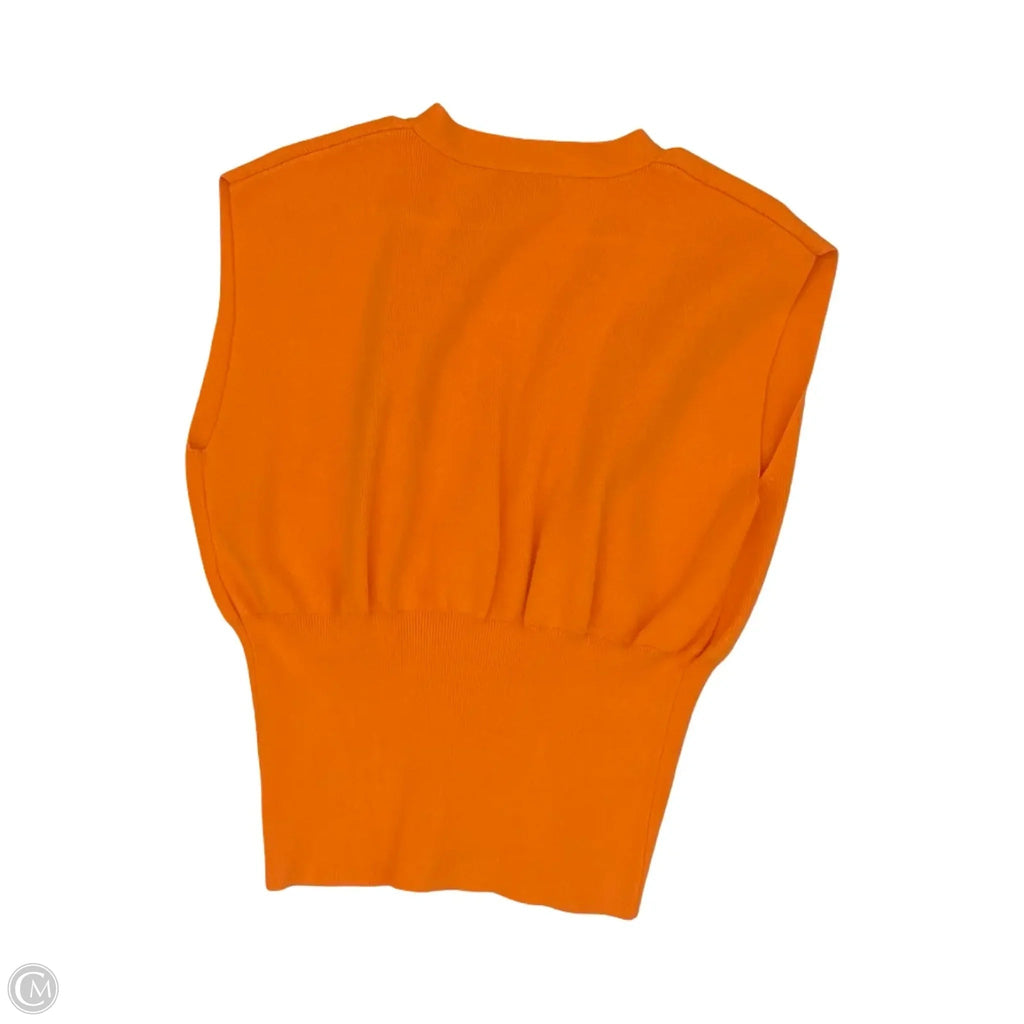 Vest Sweater By Commense In Orange, Size: L