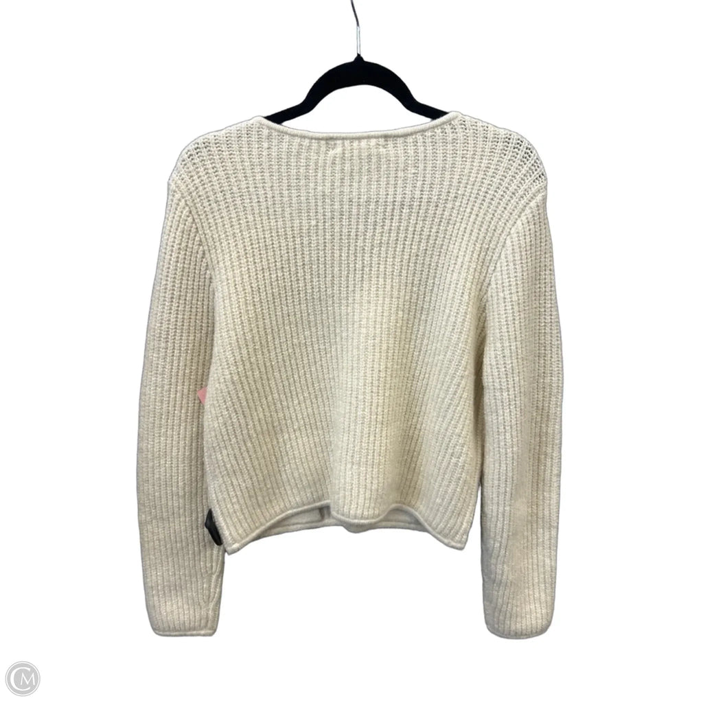 Sweater Cardigan By Treasure And Bond In Cream, Size: S