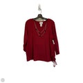 Top Long Sleeve Basic By Alfred Dunner In Red, Size: M