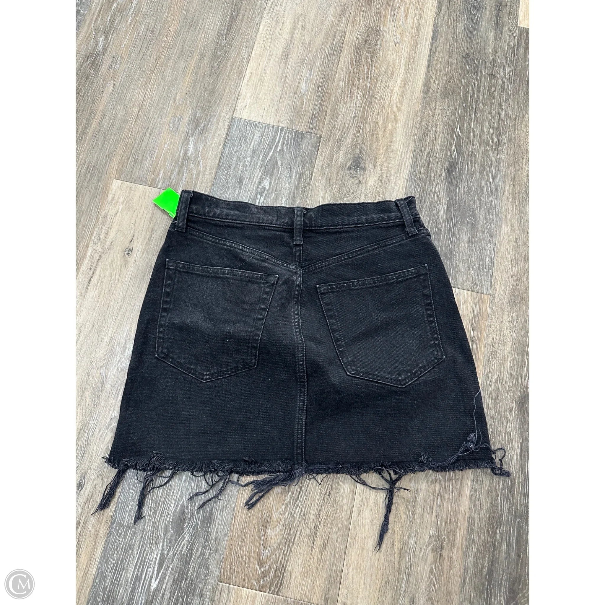 Skirt Mini & Short By Abercrombie And Fitch In Black Denim, Size: 6
