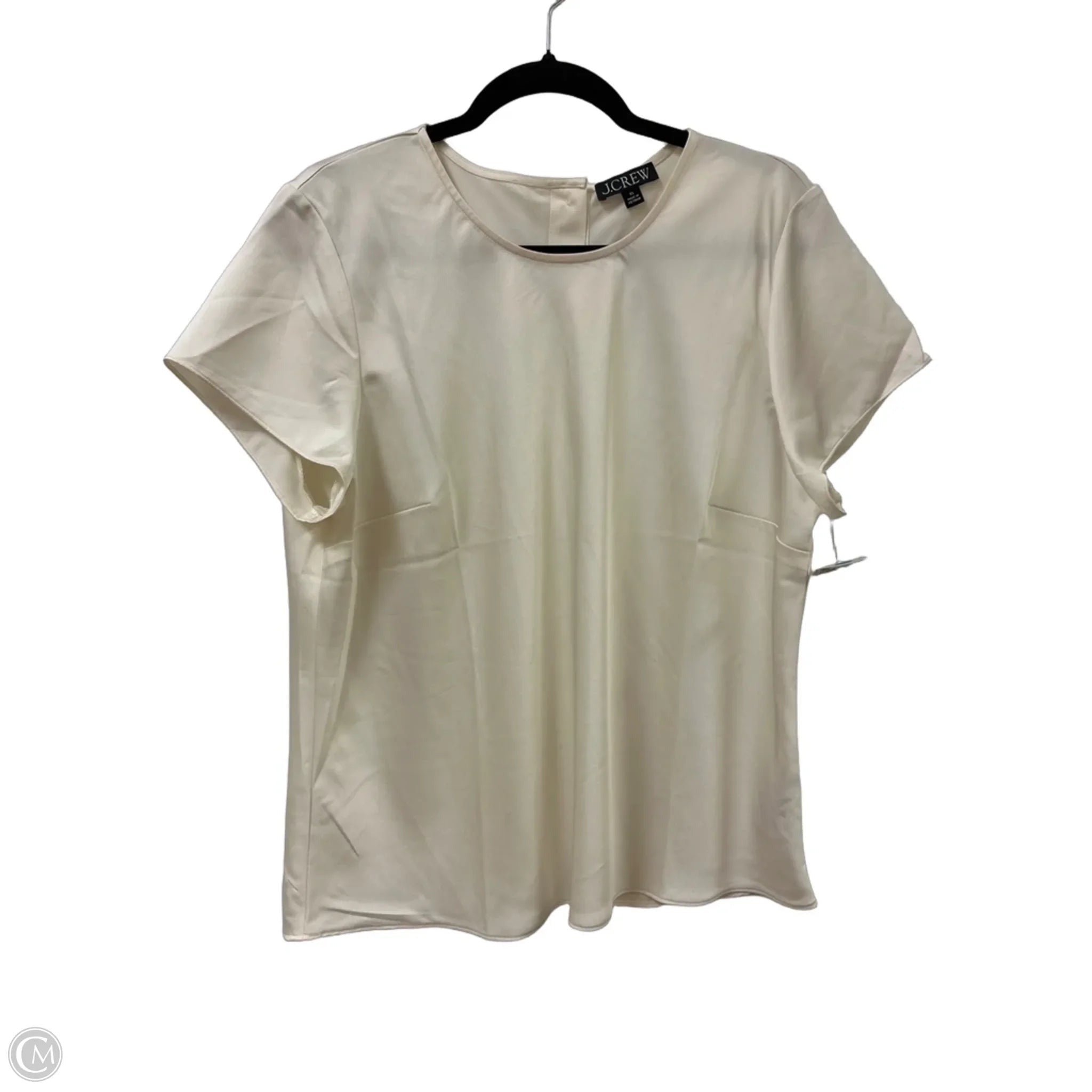 Top Short Sleeve By J. Crew In Cream, Size: Xl