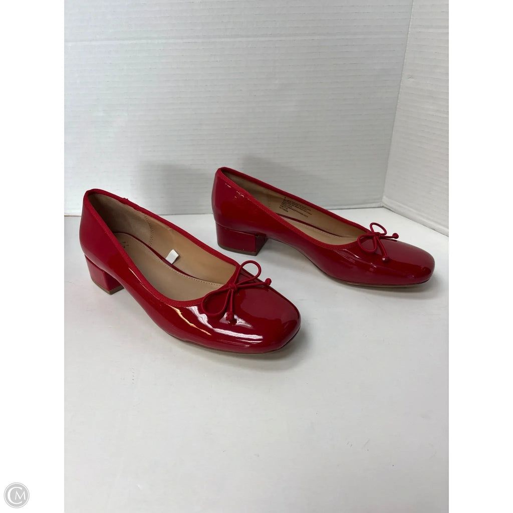 Shoes Heels Block By A New Day In Red, Size: 8