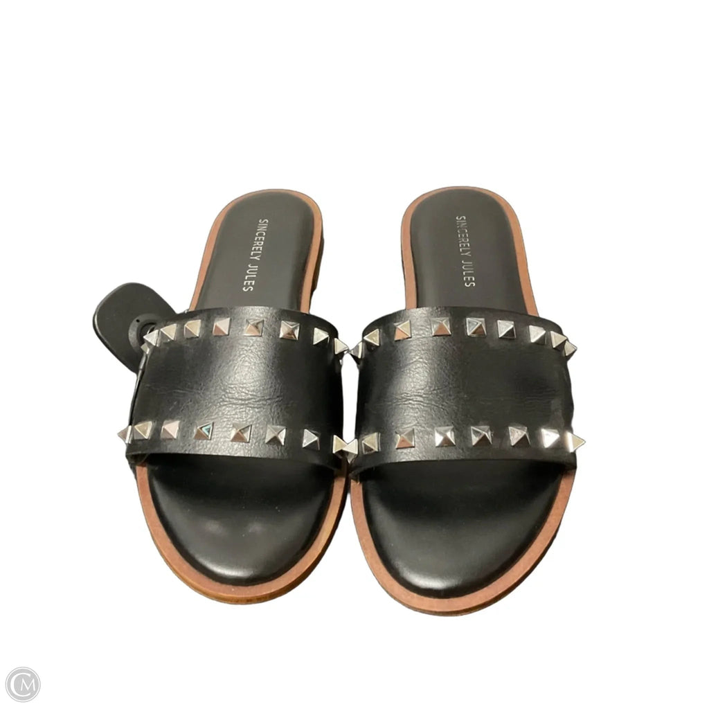 Sandals Flats By Sincerely Jules In Black, Size: 8