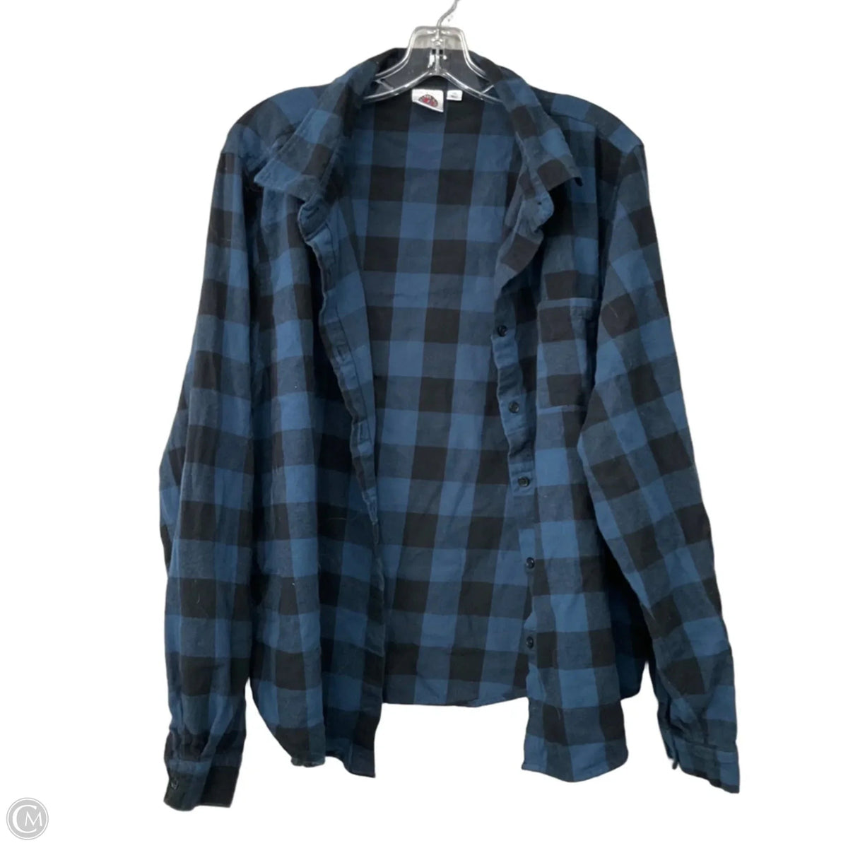 Top Long Sleeve In Plaid Pattern, Size: Xxl