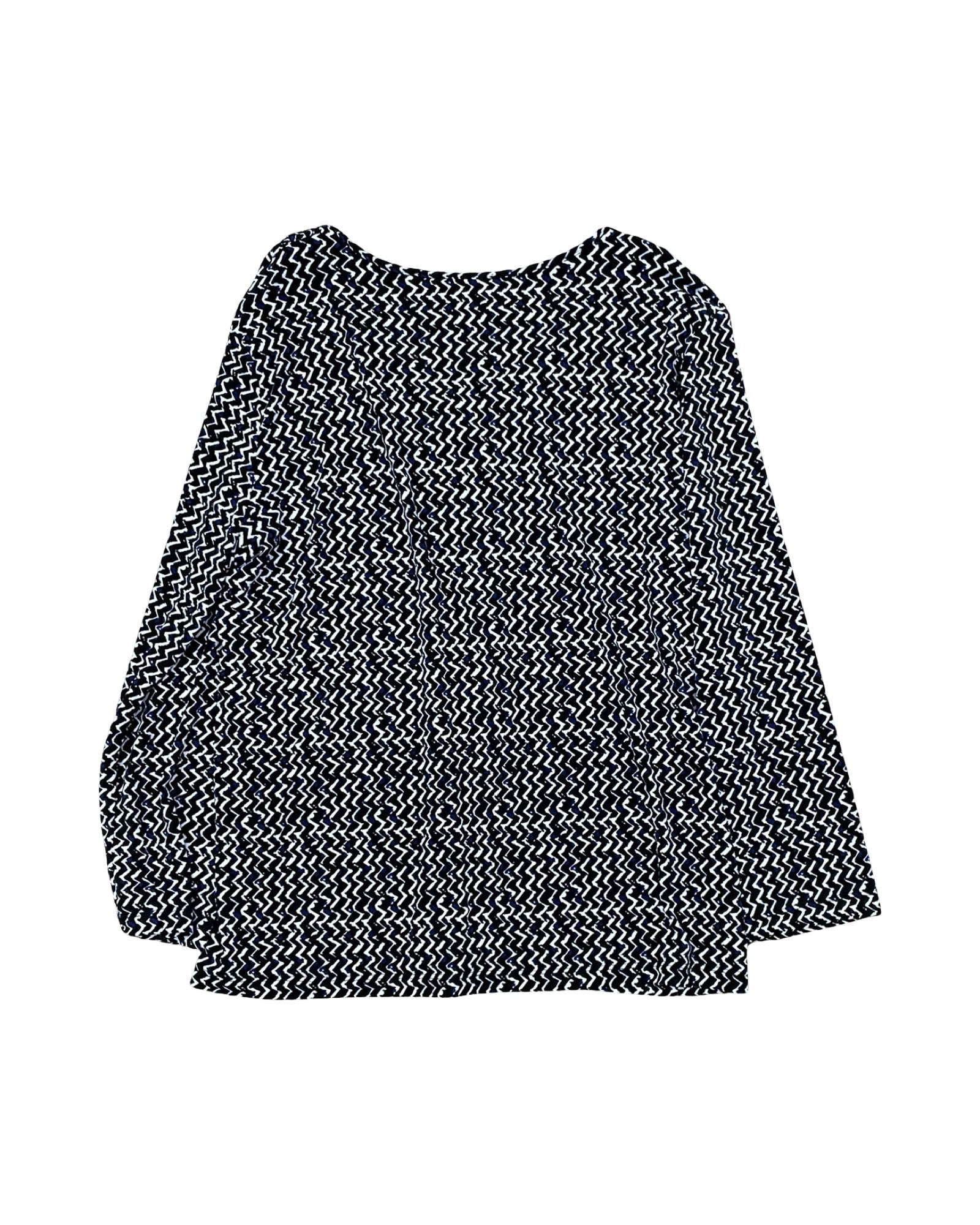 Top Ls By 41 Hawthorn In Black & White, Size:Xl