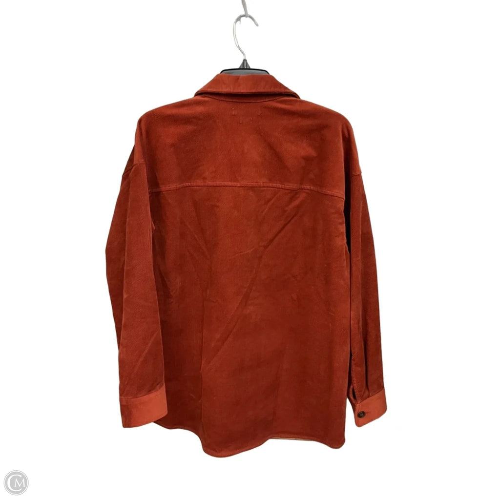 Jacket Shirt By Madewell In Brown, Size: M