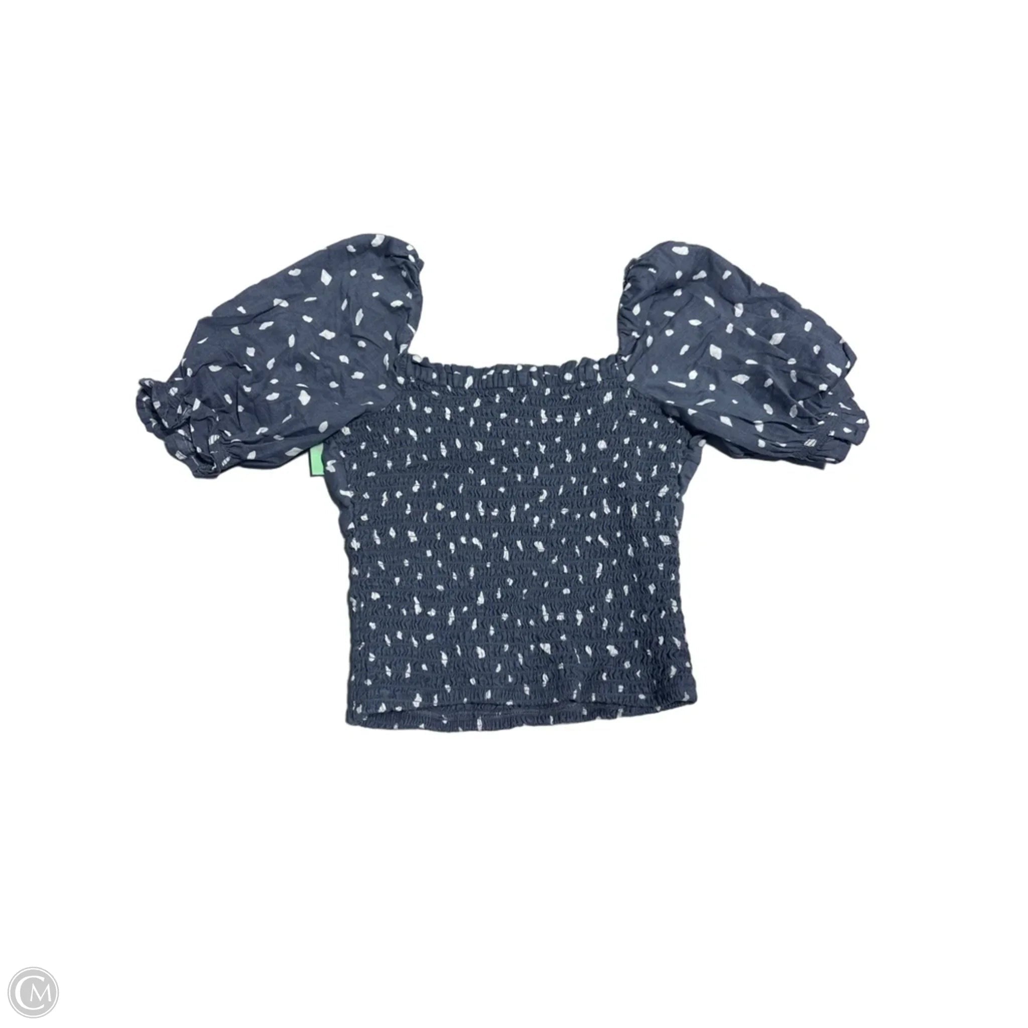Top Short Sleeve By Abercrombie And Fitch In Blue & White, Size: S