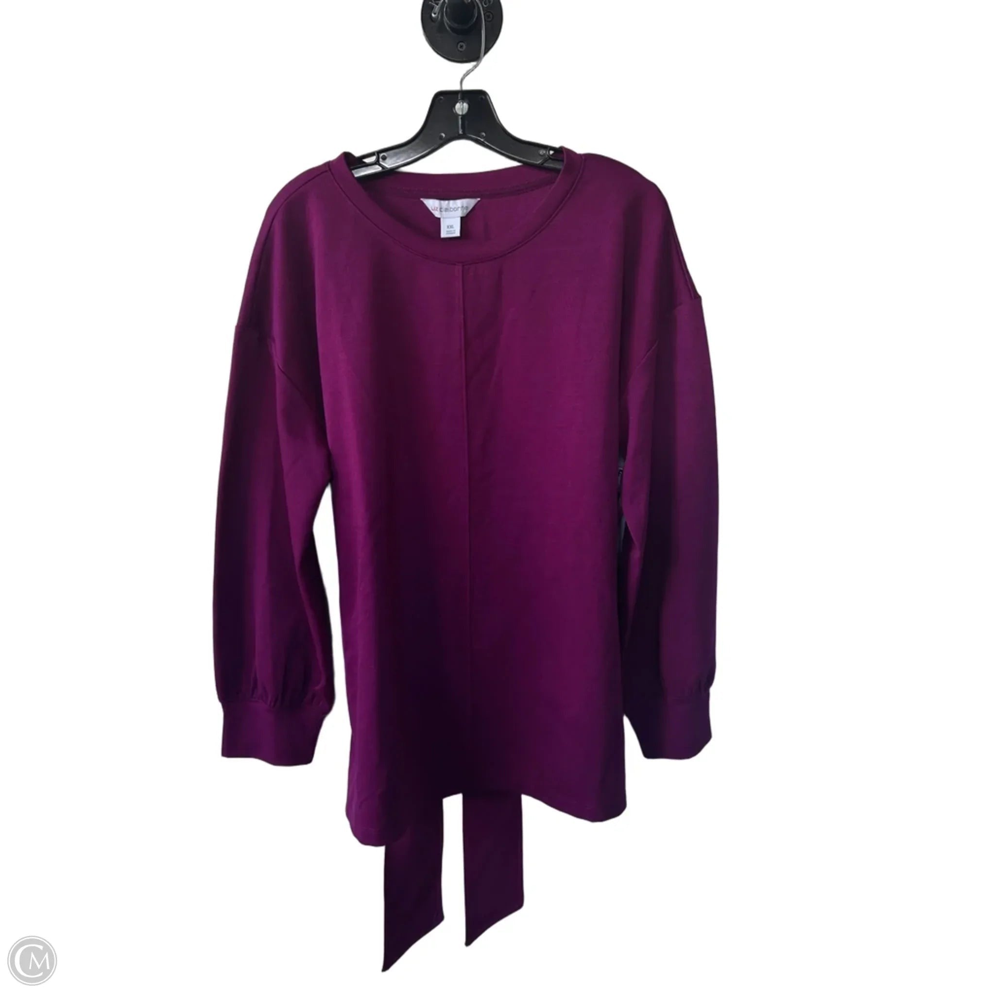 Top Long Sleeve By Liz Claiborne In Purple, Size: Xxl