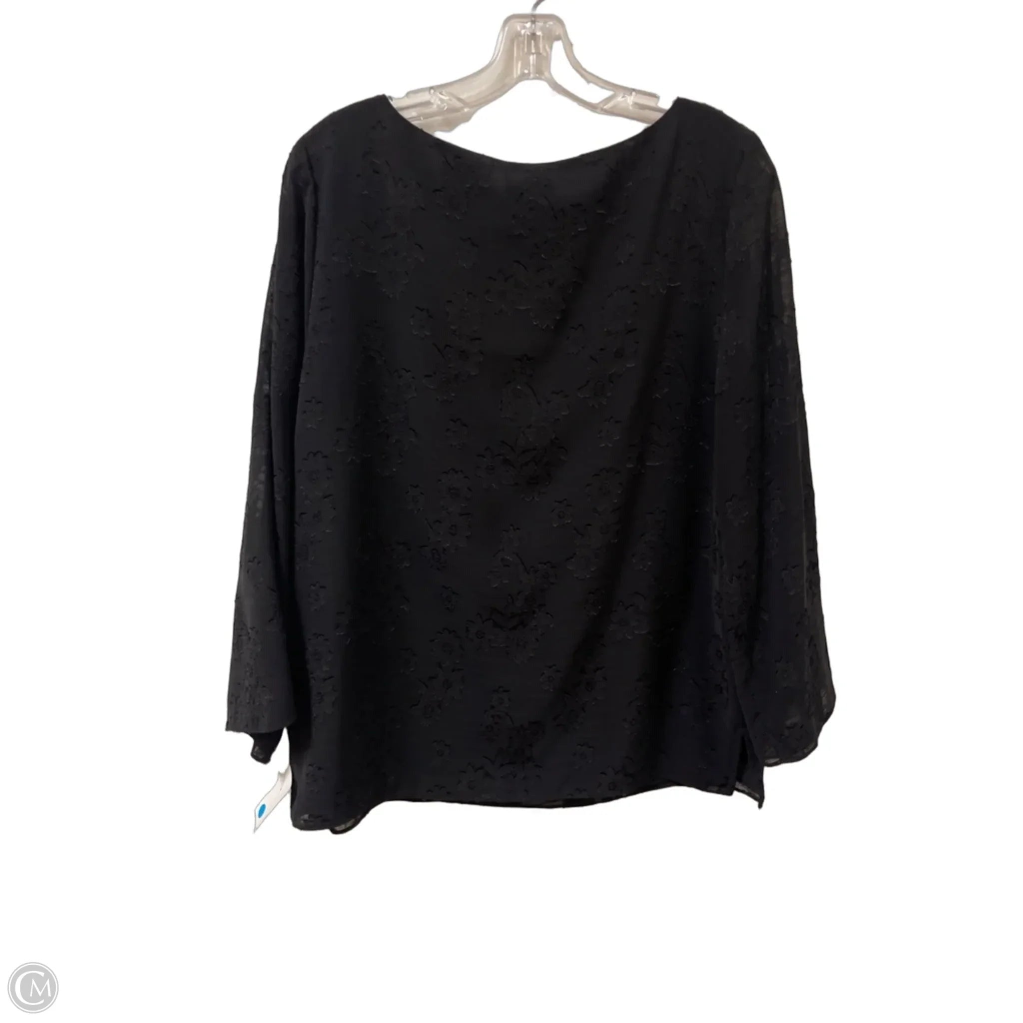Top Long Sleeve By Vince Camuto In Black, Size: M