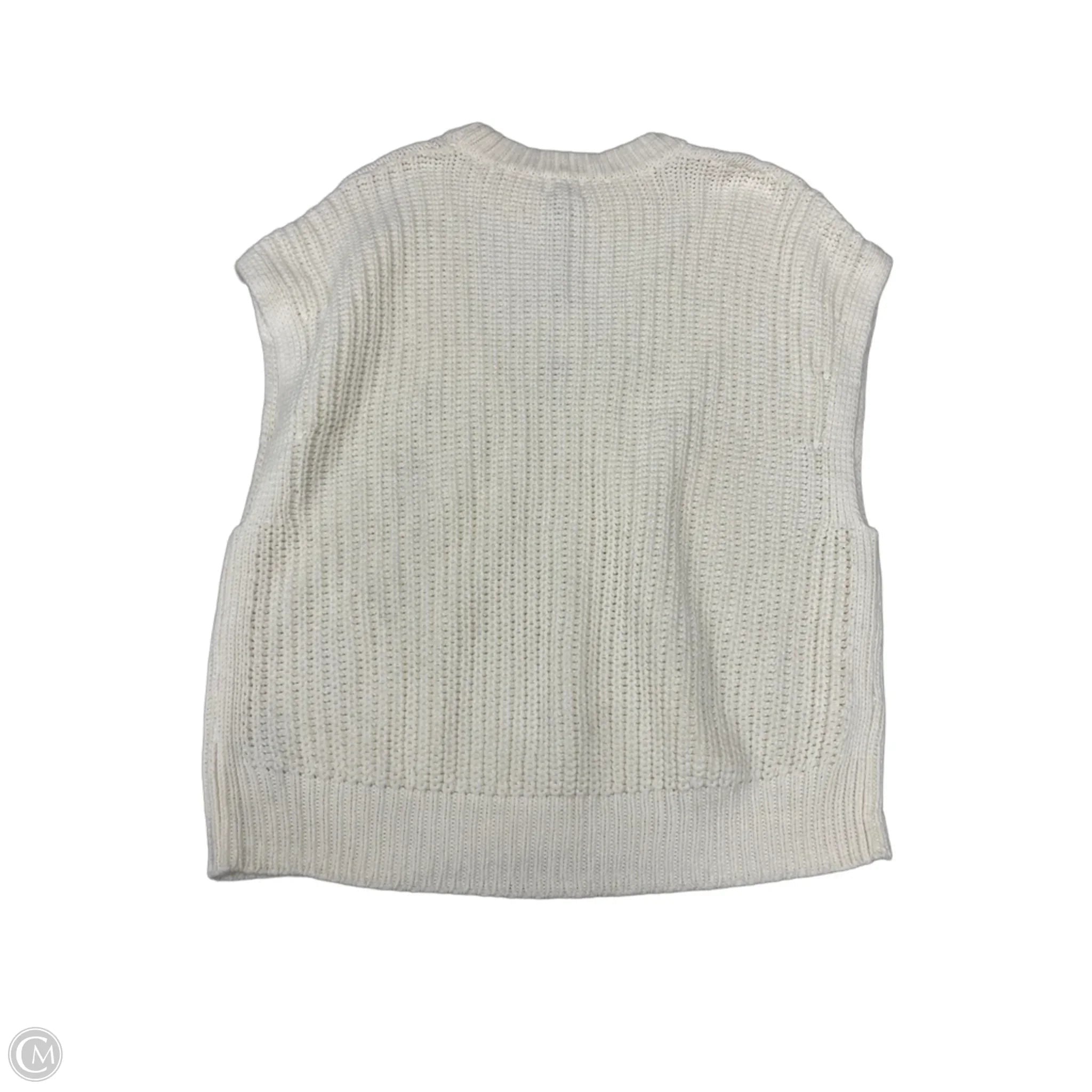 Vest Sweater By A New Day In Cream, Size: Xxl