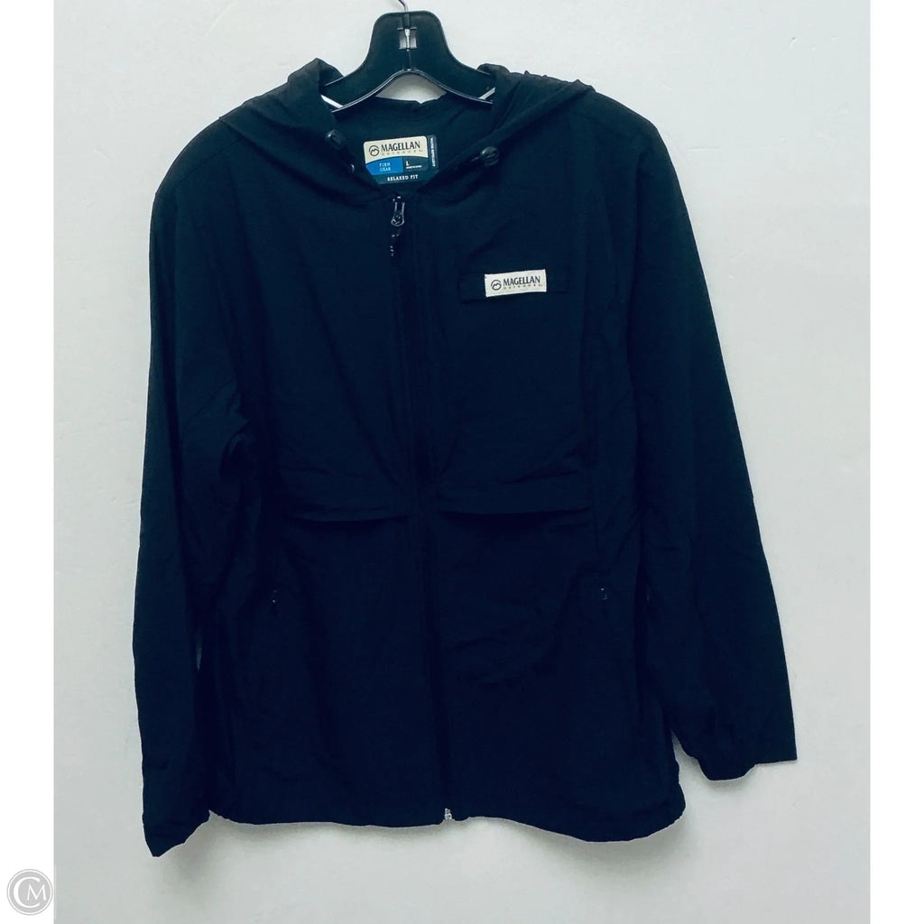 Jacket Windbreaker By Magellan In Black, Size: L