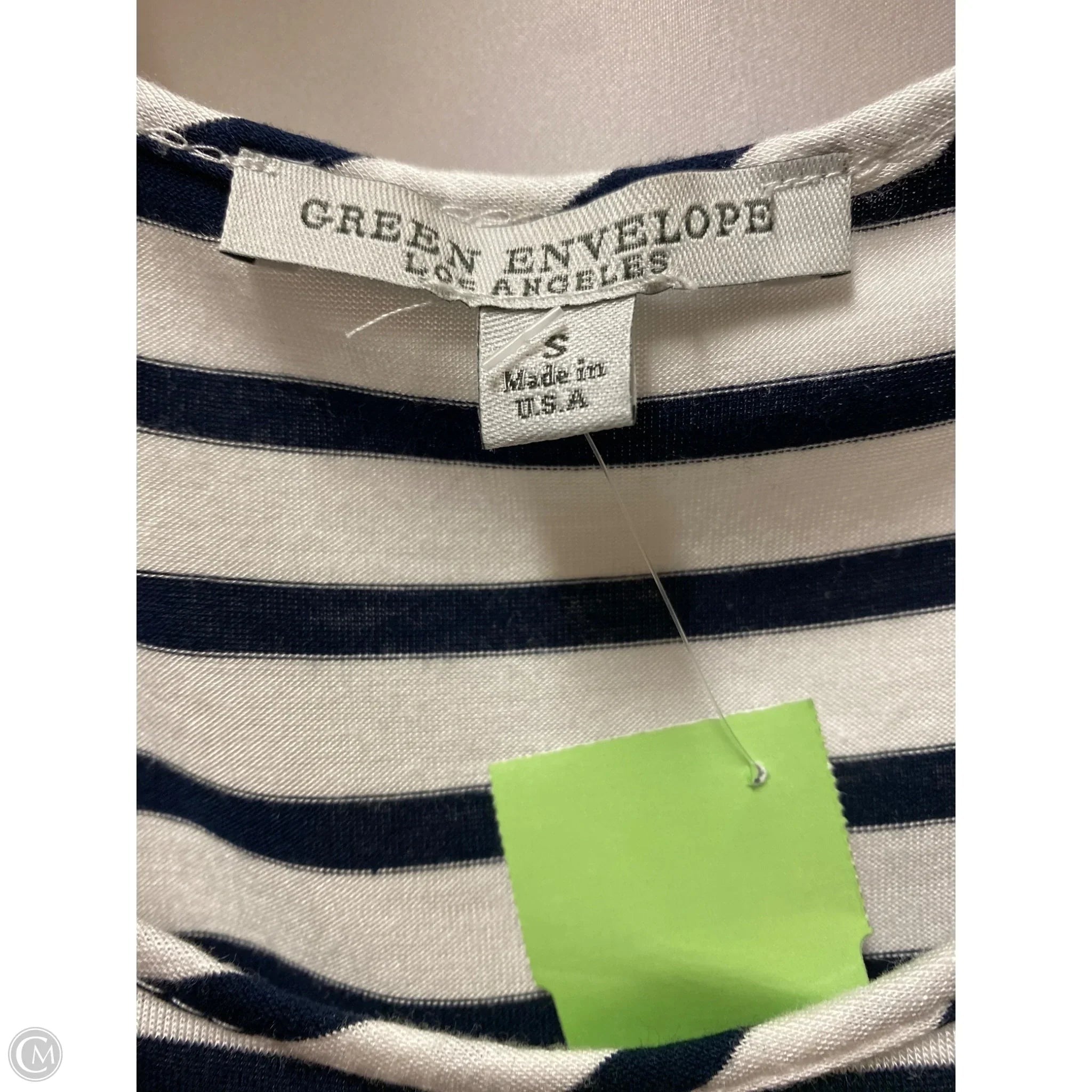 Top Short Sleeve By Green Envelope In Navy, Size: S
