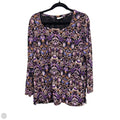 Top 3/4 Sleeve By J. Jill In Black & Purple, Size: M