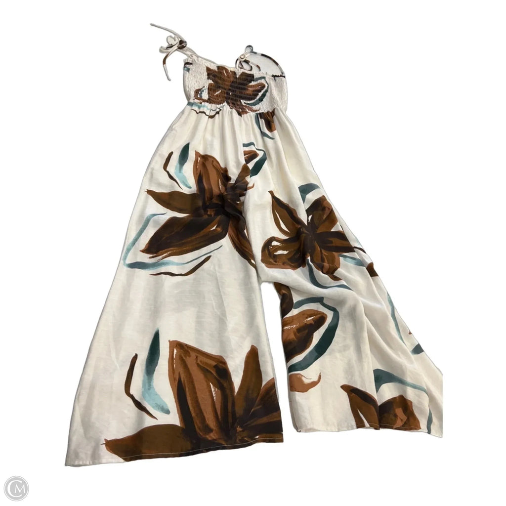 Jumpsuit By Illa Illa In Brown & Cream, Size: M