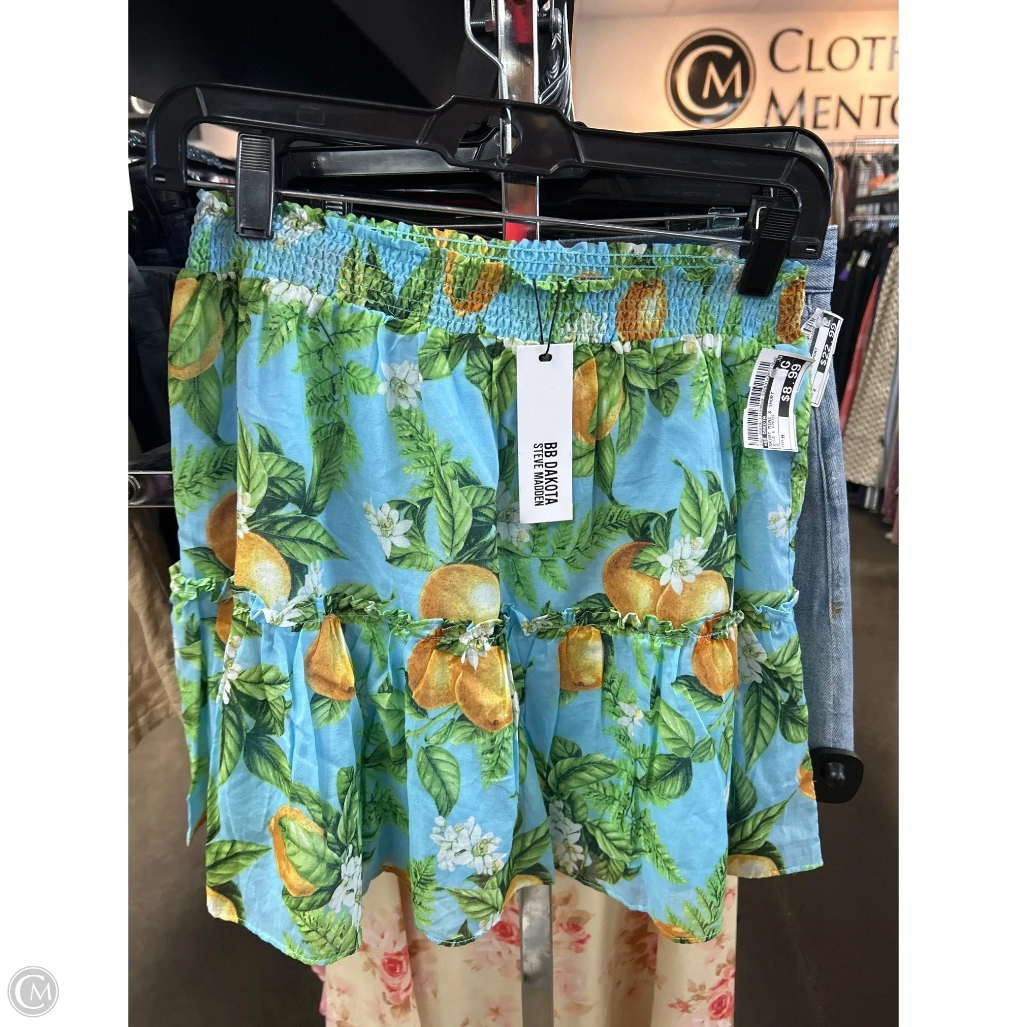 Skirt Mini & Short By Bb Dakota In Blue & Green, Size: M