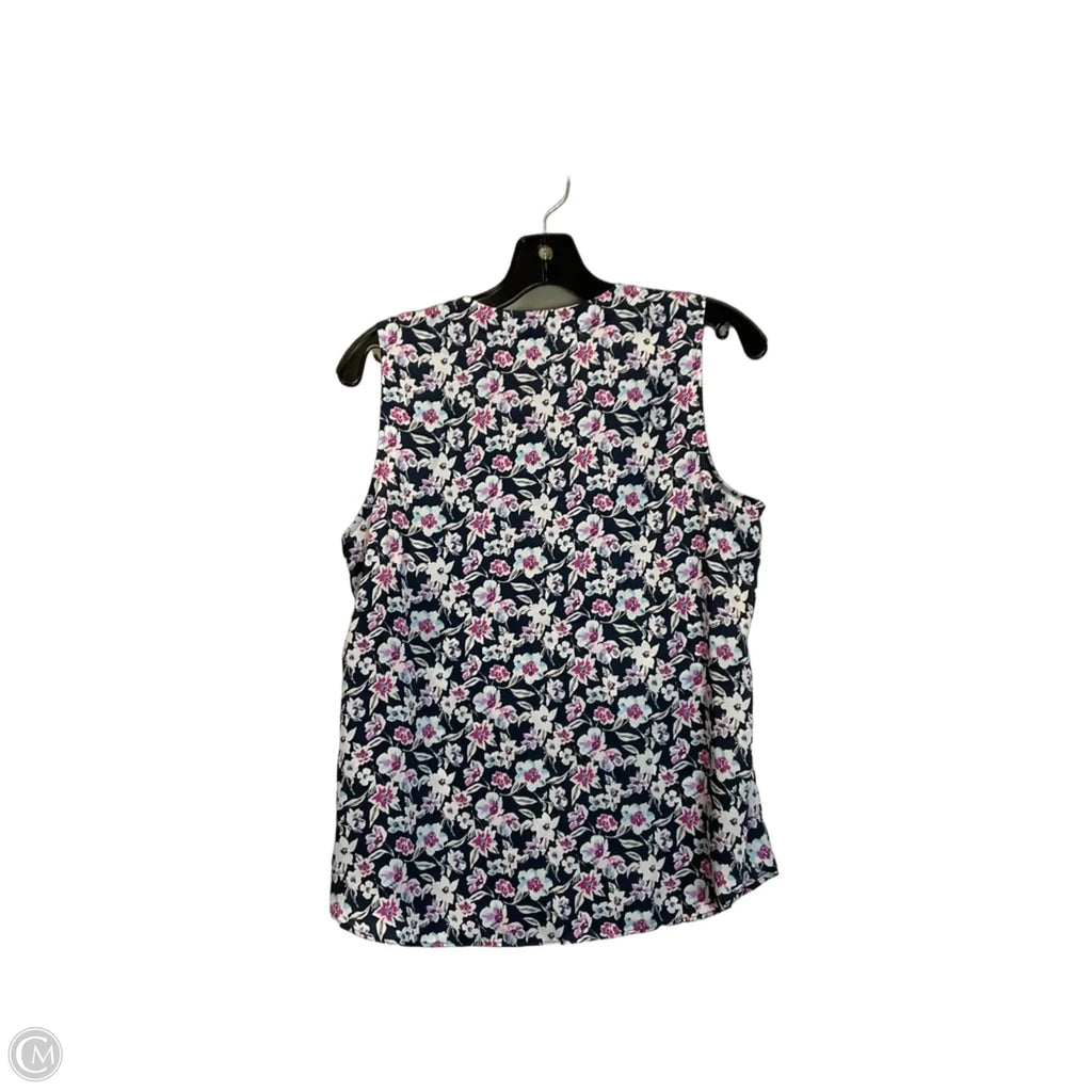 Top Sleeveless By Banana Republic In Blue & Pink, Size: S