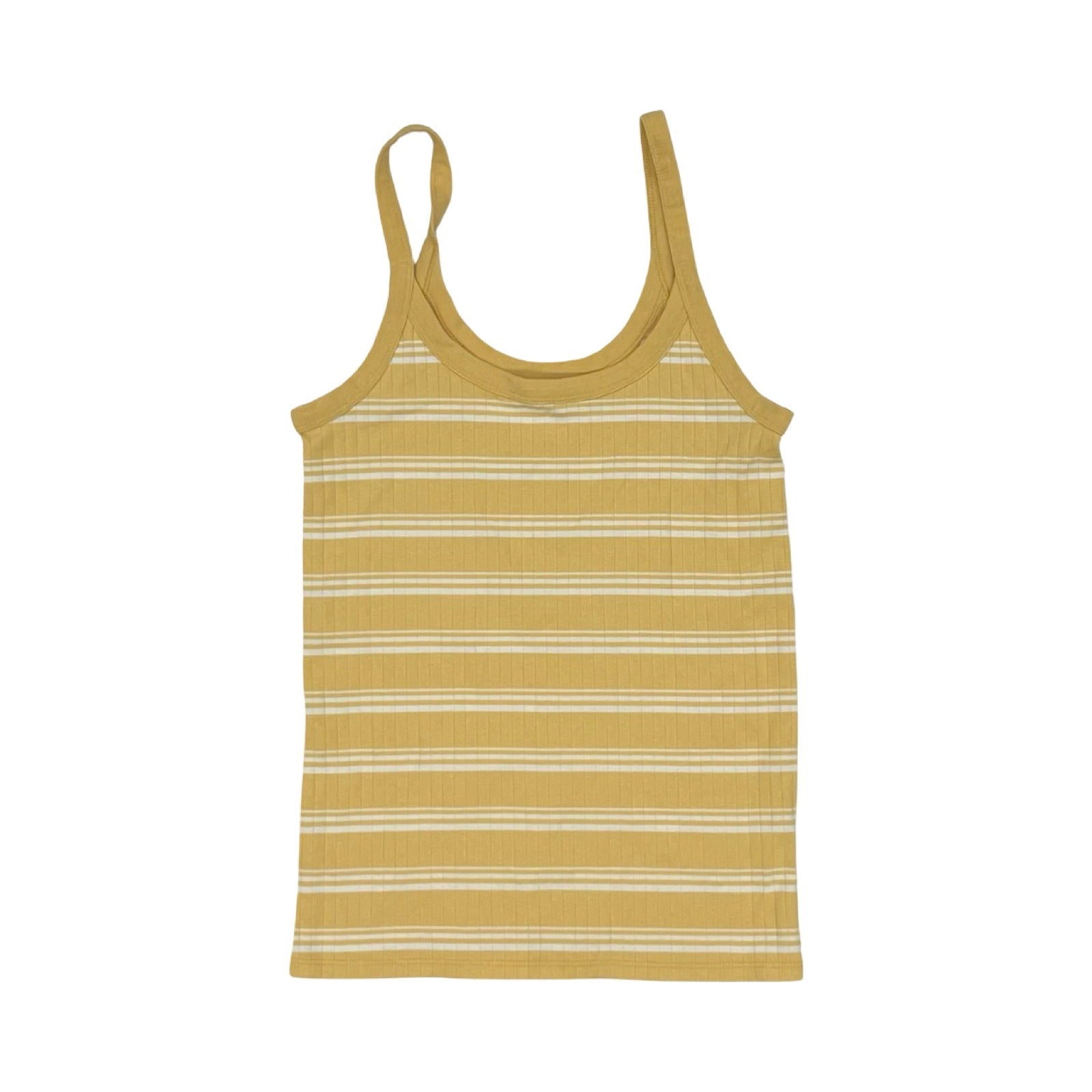 Tank Top By Aerie In White & Yellow, Size:M