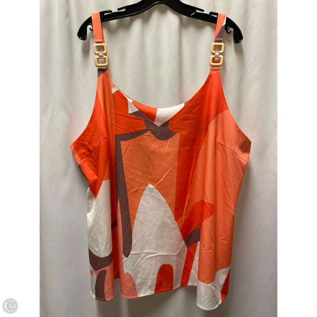 Tank Top By Clothes Mentor In Orange, Size: 4x