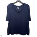 Top Short Sleeve Basic By Chicos In Navy, Size: Xl