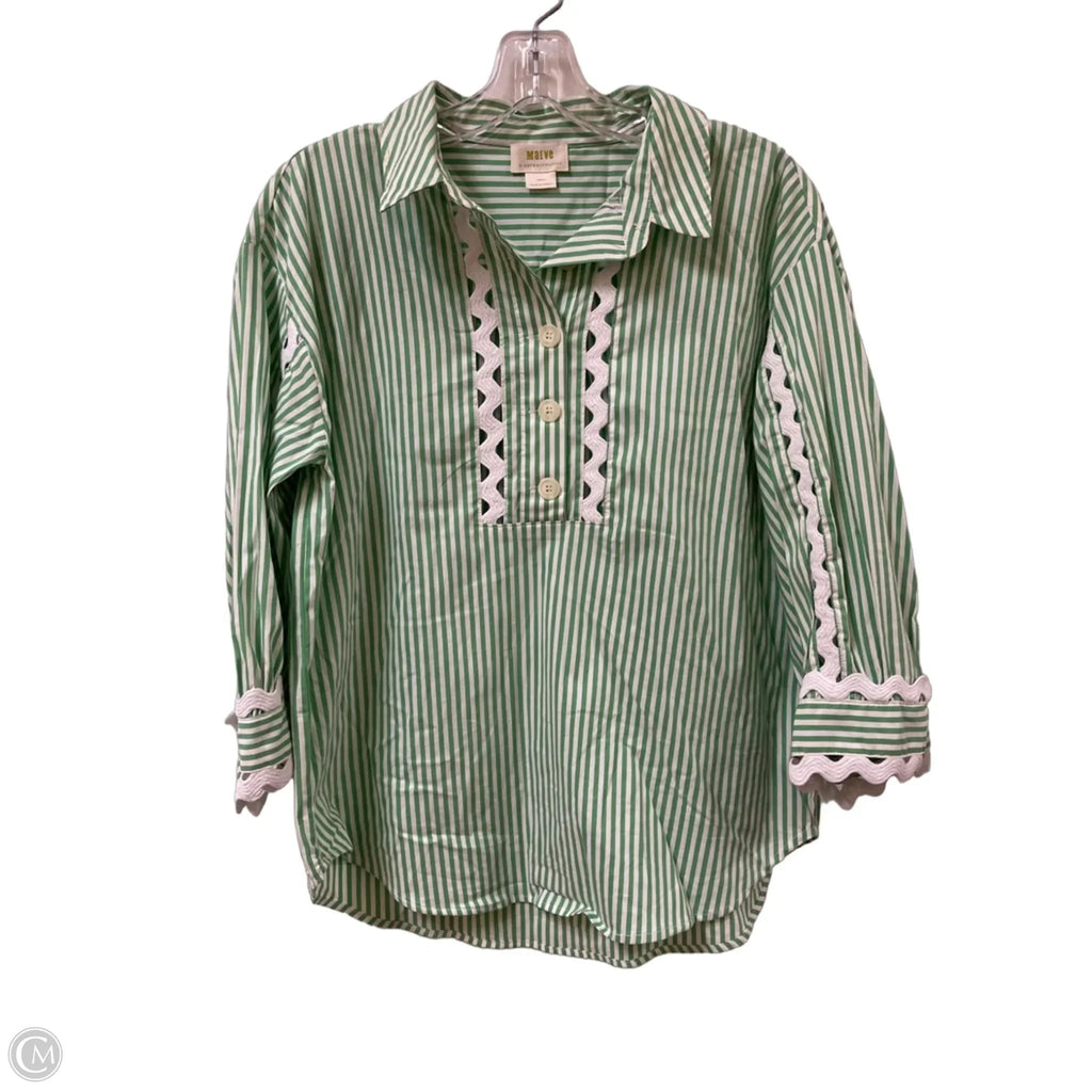 Top Long Sleeve By Maeve In Green, Size: S