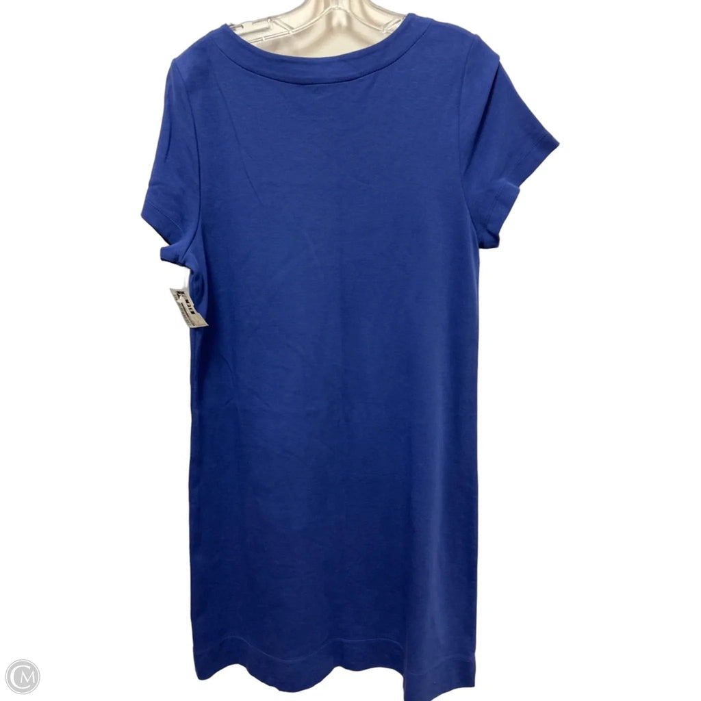 Dress Casual Midi By Talbots In Blue, Size: L