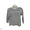 Top 3/4 Sleeve By Talbots In Striped Pattern, Size: M