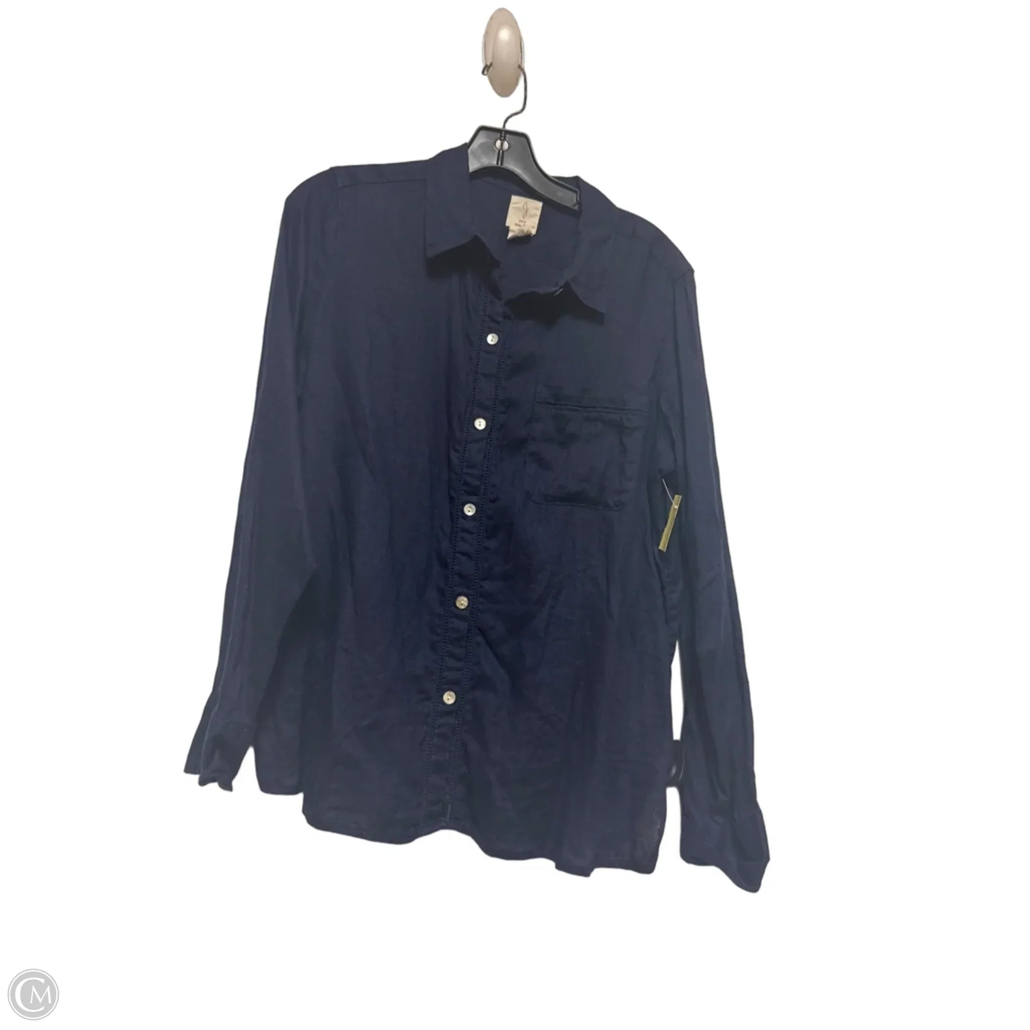 Top Long Sleeve By Joie In Navy, Size: L