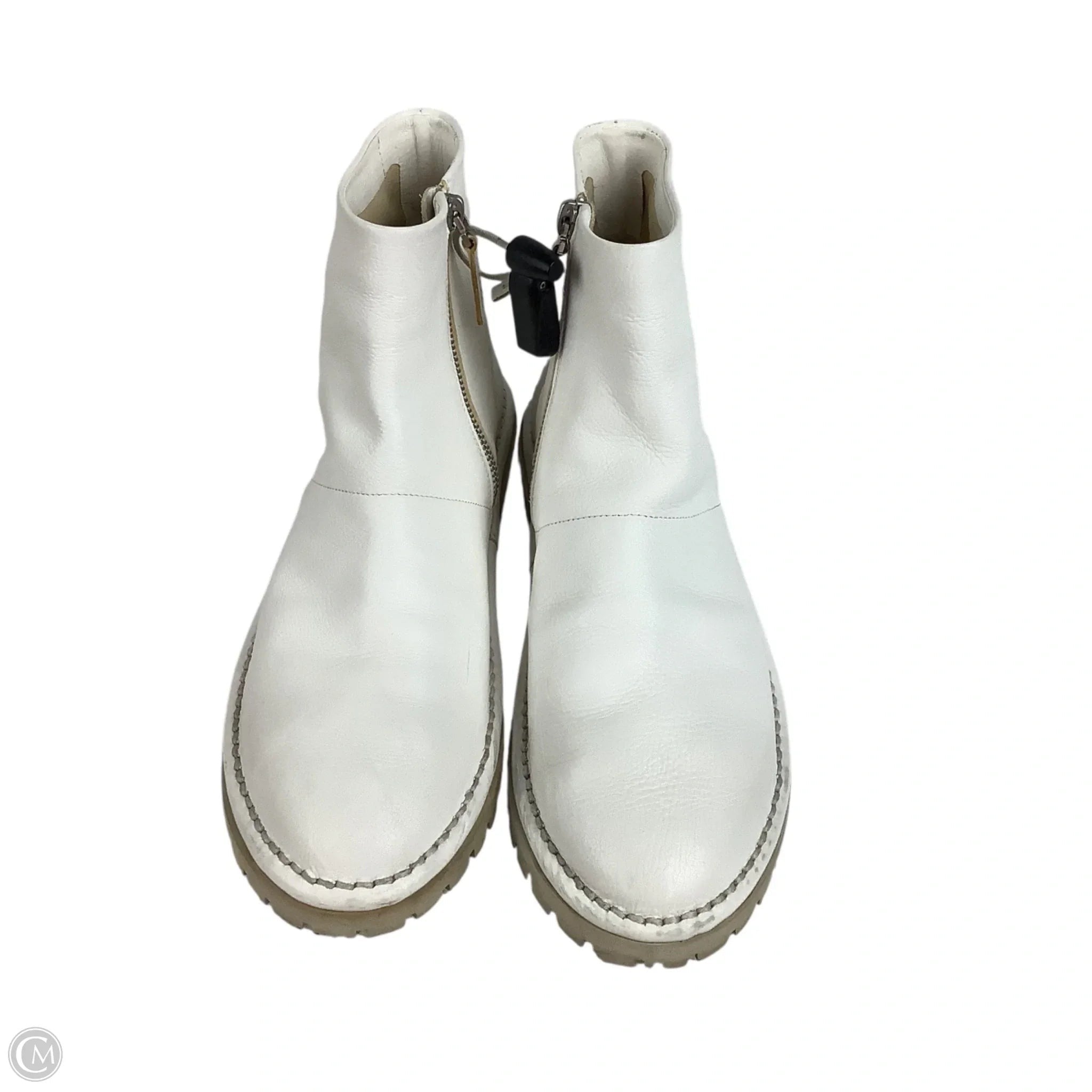 Boots Ankle Flats By Cmc In White, Size: 38