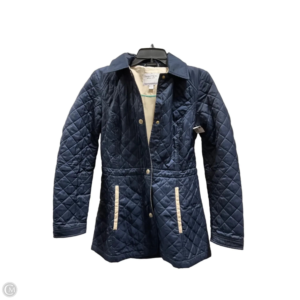 Coat Puffer & Quilted By Nautica In Blue, Size: S
