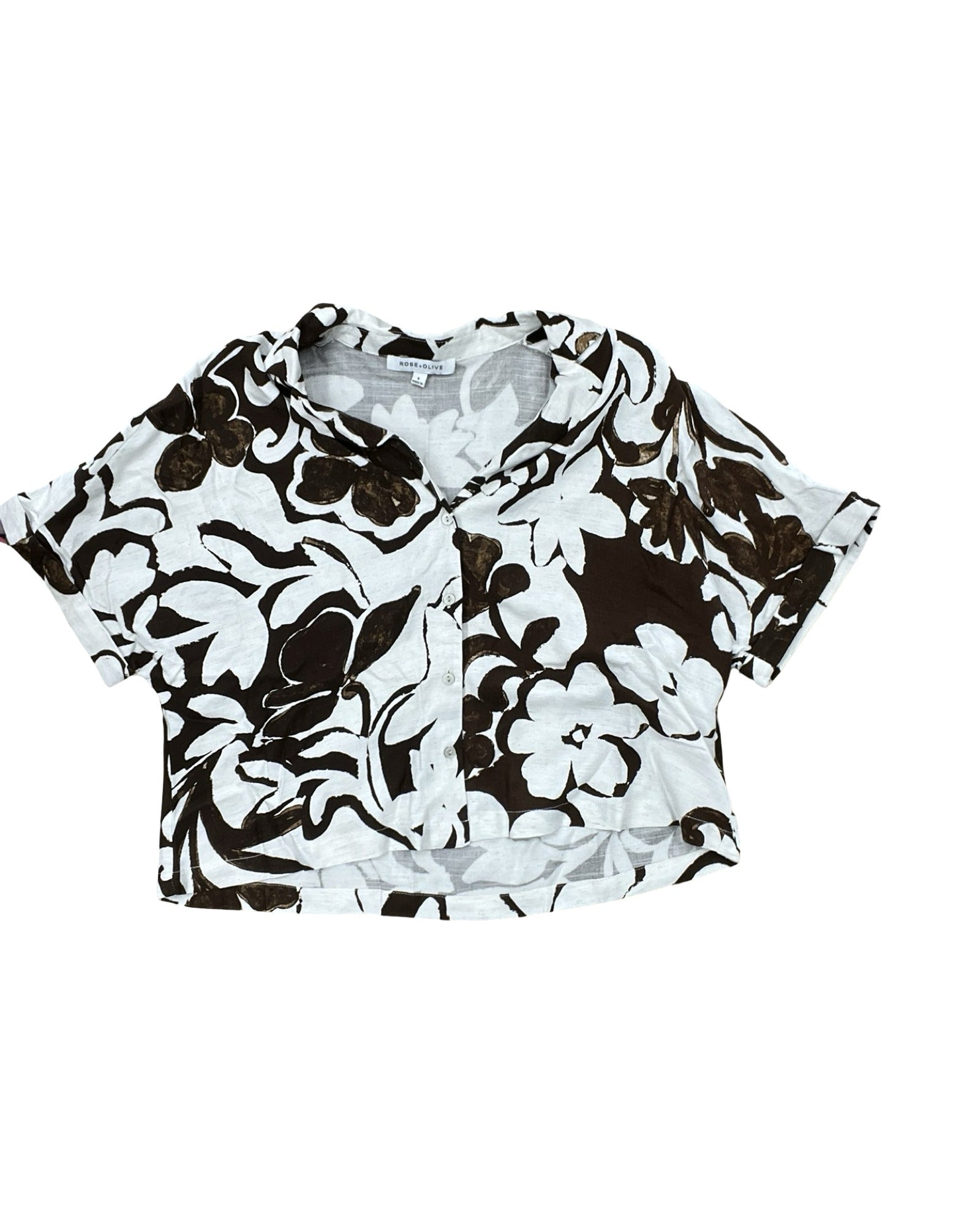 Top Ss By Rose And Olive In Brown & White, Size:S