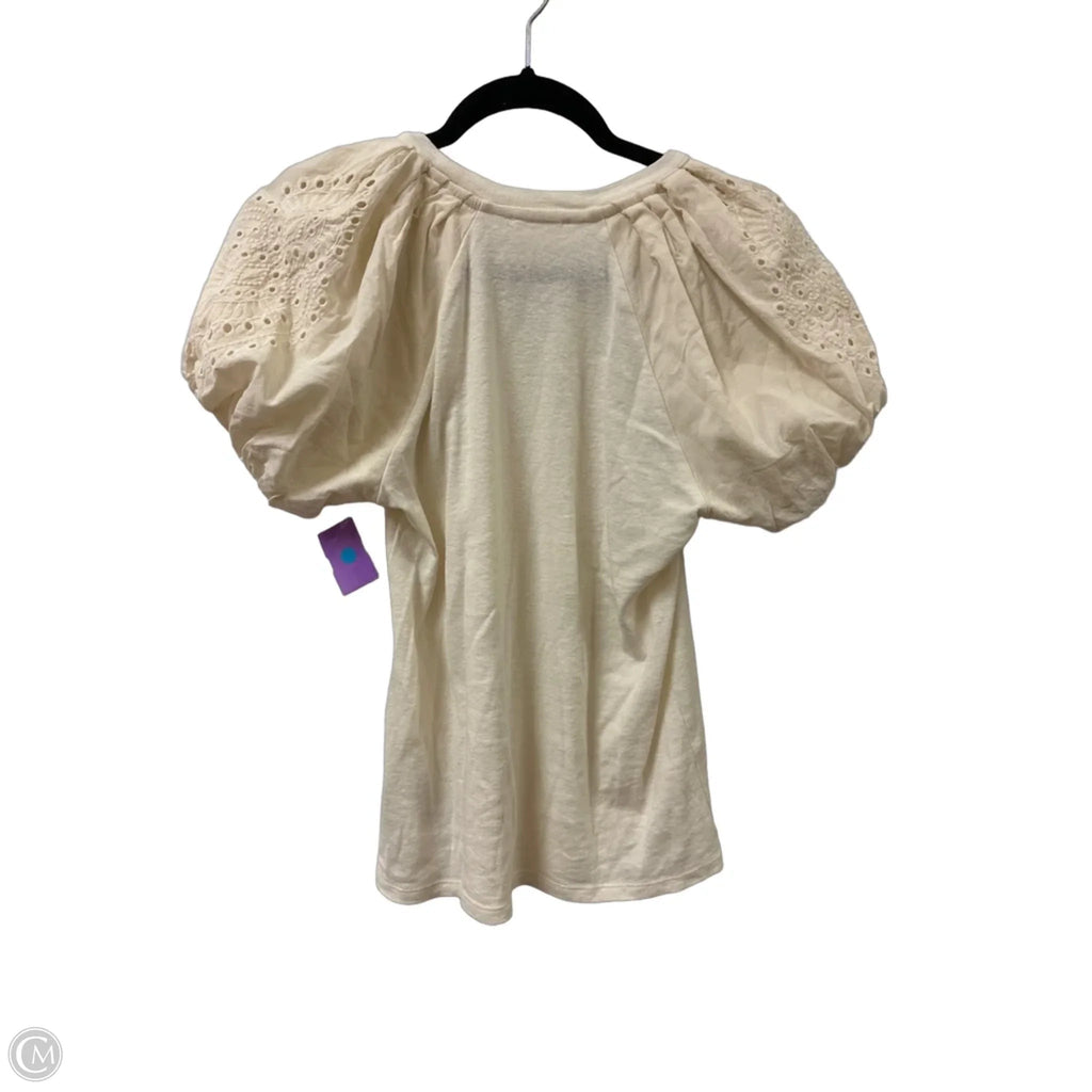 Top Short Sleeve By 7 For All Mankind In Cream, Size: Xs