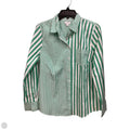 Top Long Sleeve By J. Crew In Green & White, Size: M