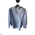 Blouse Long Sleeve By Old Navy In Blue & White, Size: Xl