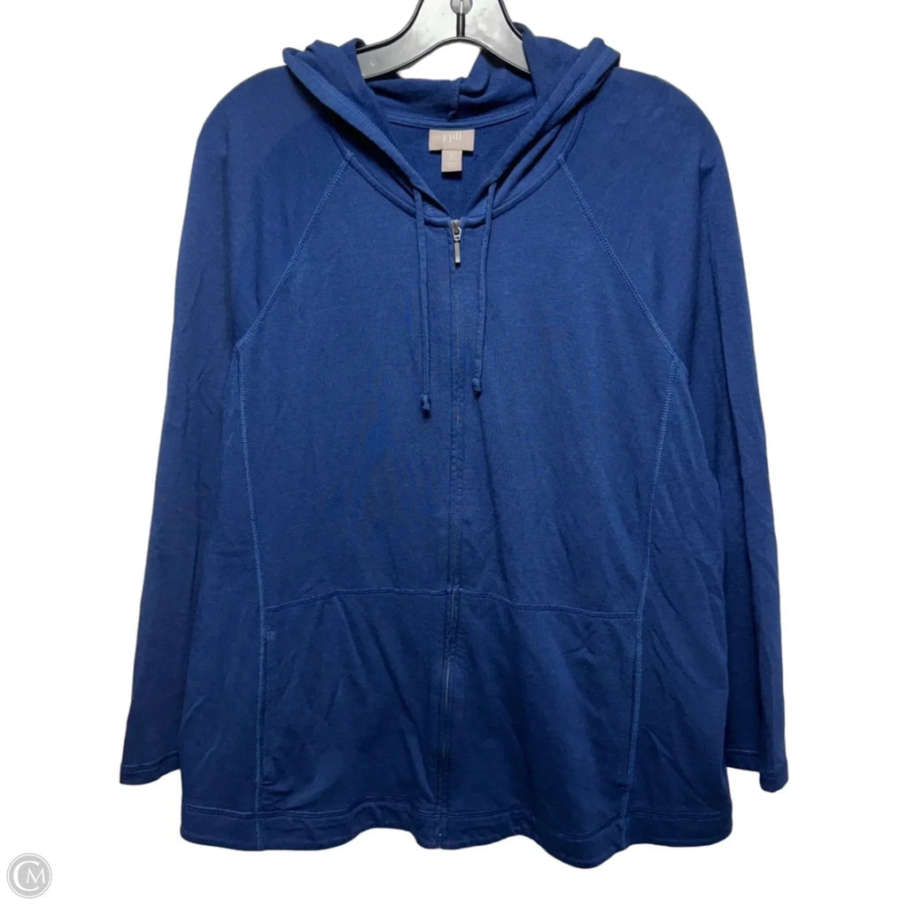 Sweatshirt Hoodie By J. Jill In Blue, Size: Xl