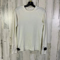 Athletic Top Long Sleeve Crewneck By Lululemon In White, Size: M