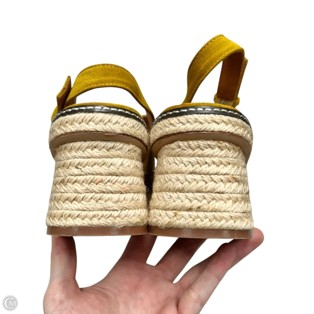 Sandals Designer By Tory Burch In Yellow, Size: 7