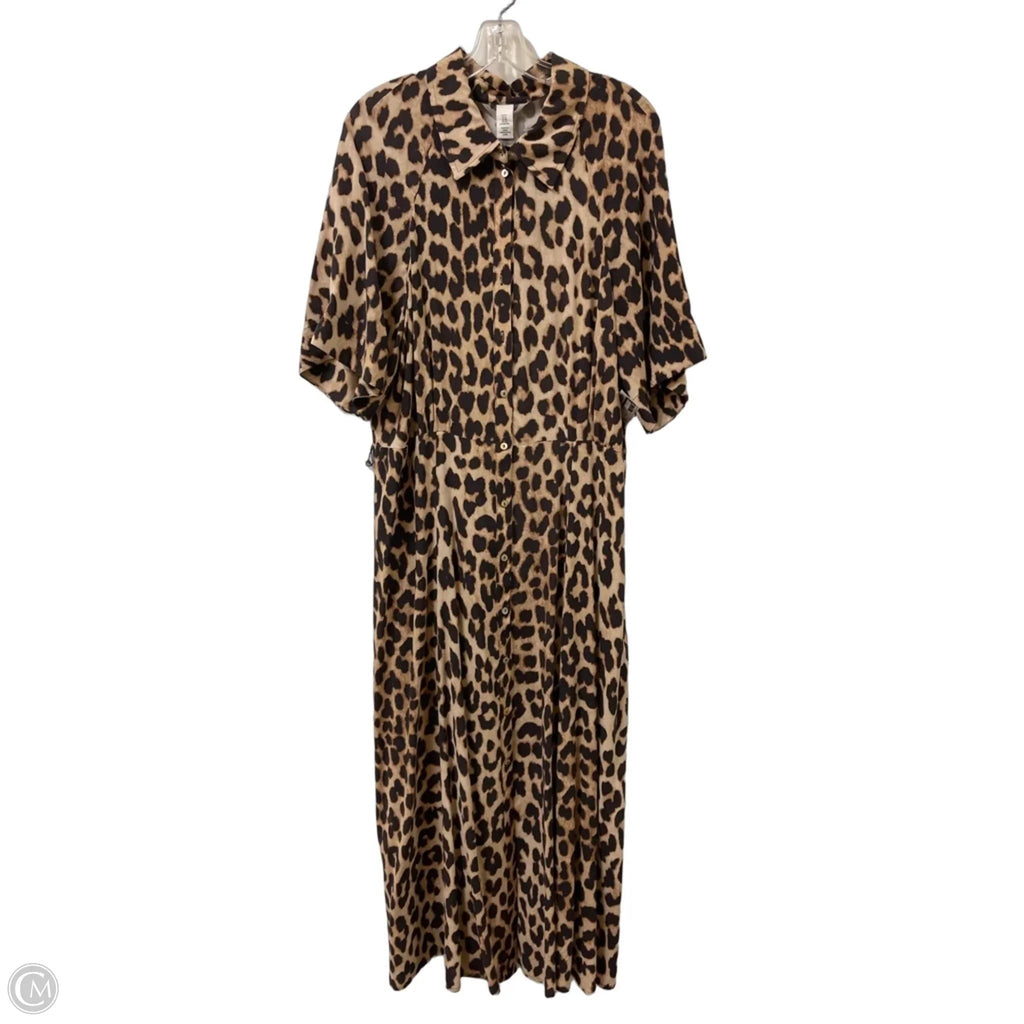 Dress Casual Maxi By H&m In Animal Print, Size: Xl