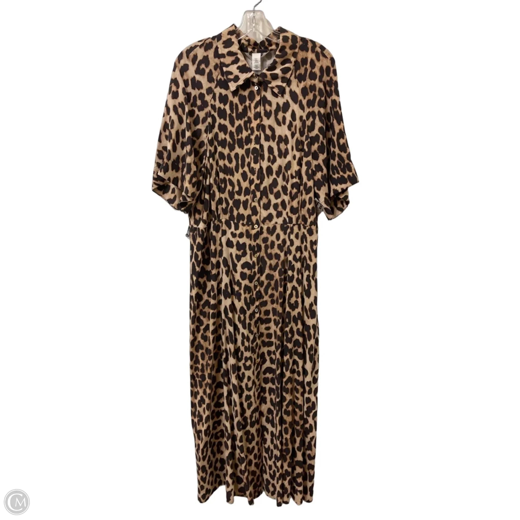 Dress Casual Maxi By H&m In Animal Print, Size: Xl
