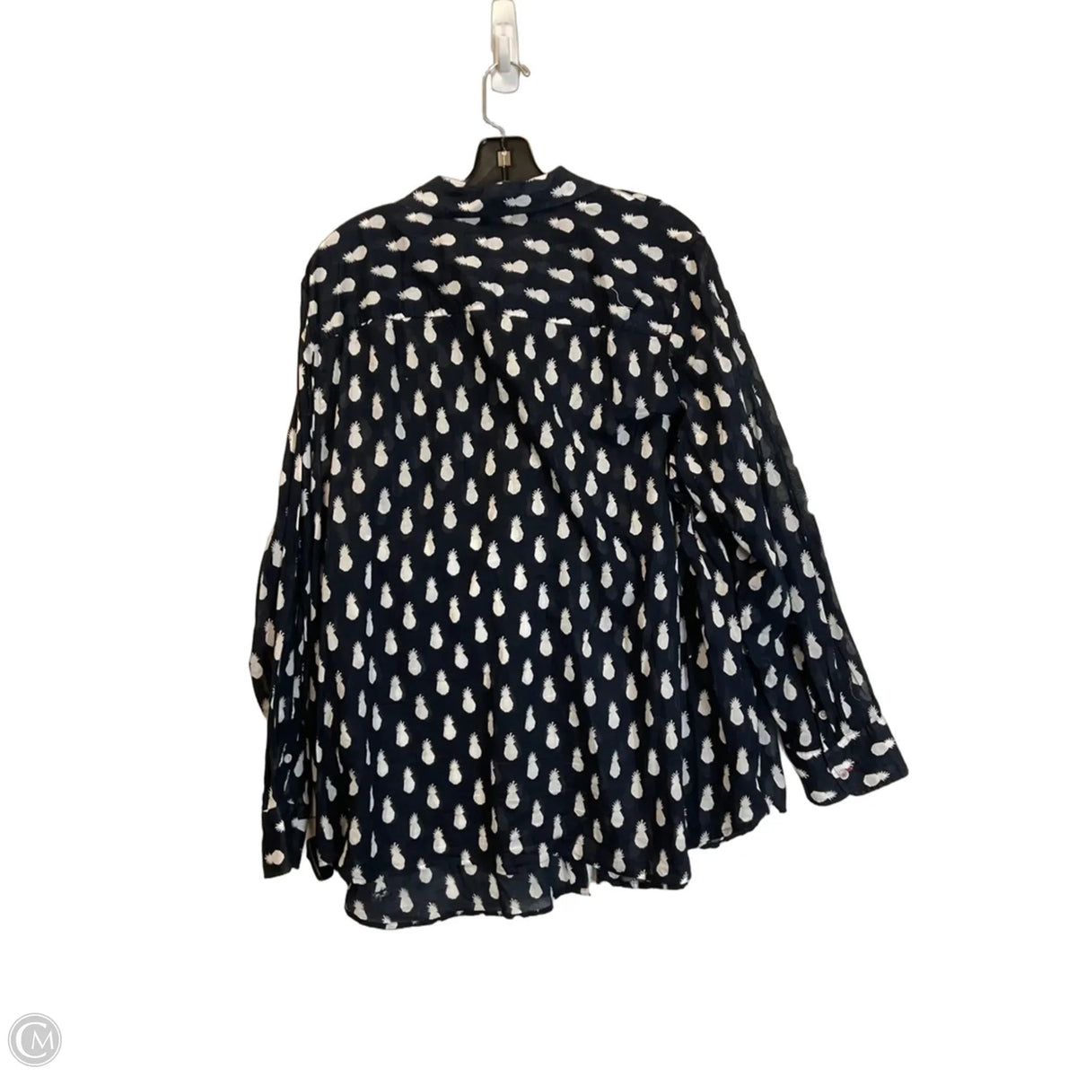 Top Long Sleeve By Talbots In Blue, Size: 2x