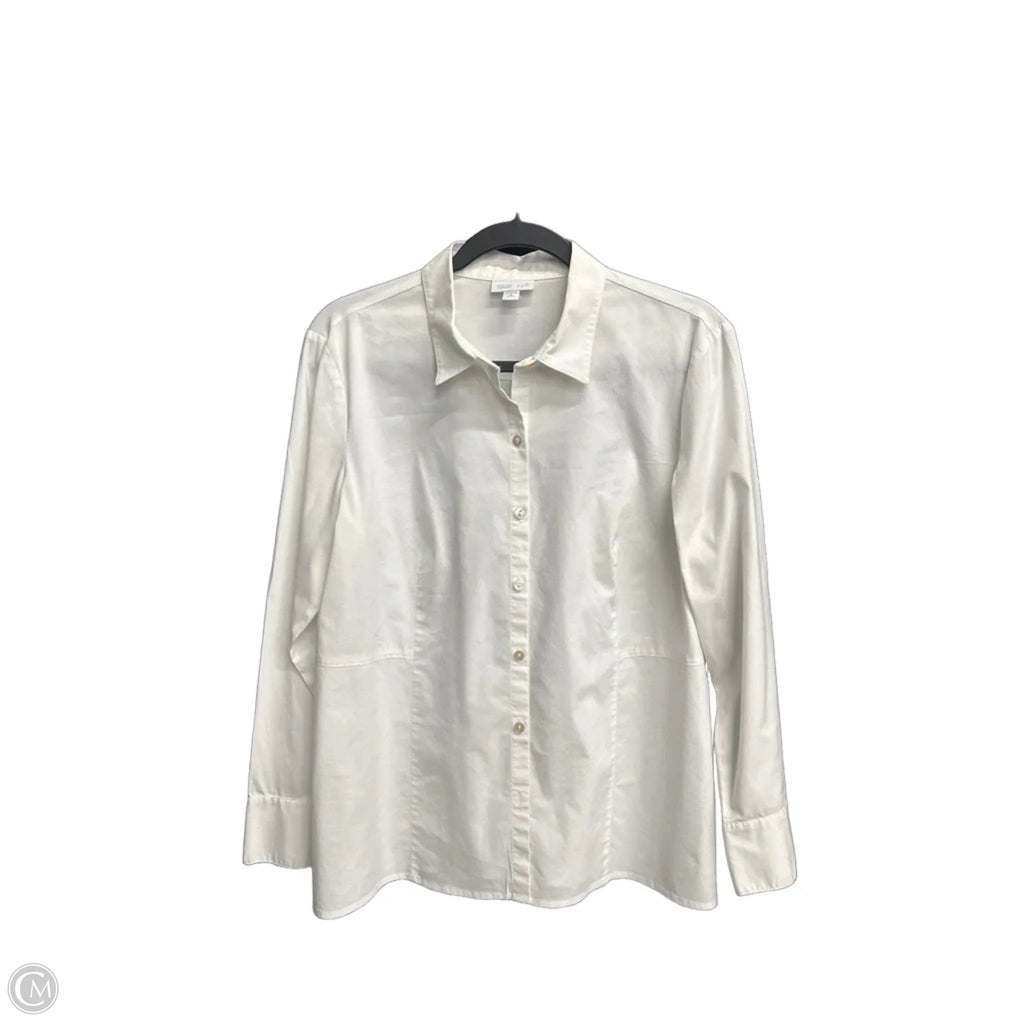 Top Long Sleeve By J. Jill In White, Size: Mp