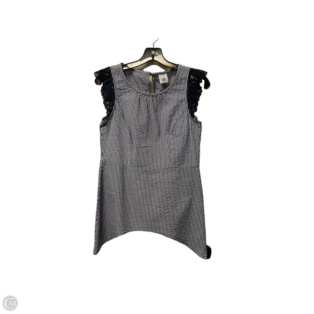 Top Sleeveless By Cabi In Striped Pattern, Size: Xs
