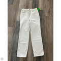 Jeans Straight By Abercrombie And Fitch In Cream Denim, Size: 6 short