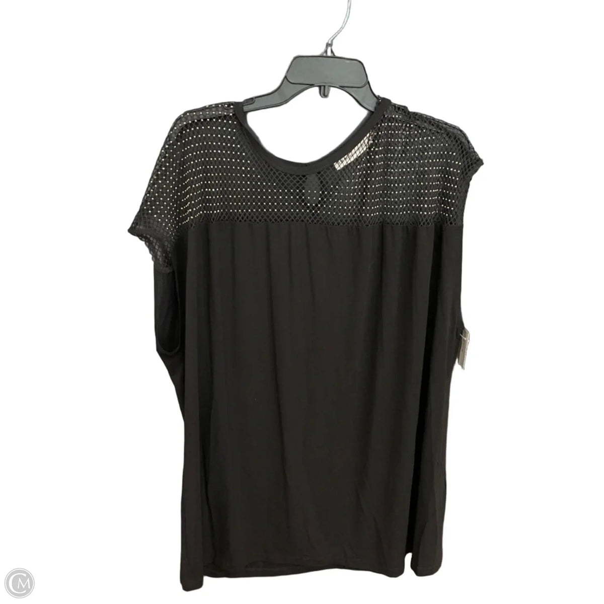 Top Short Sleeve Designer By Rebecca Minkoff In Black, Size: 3x